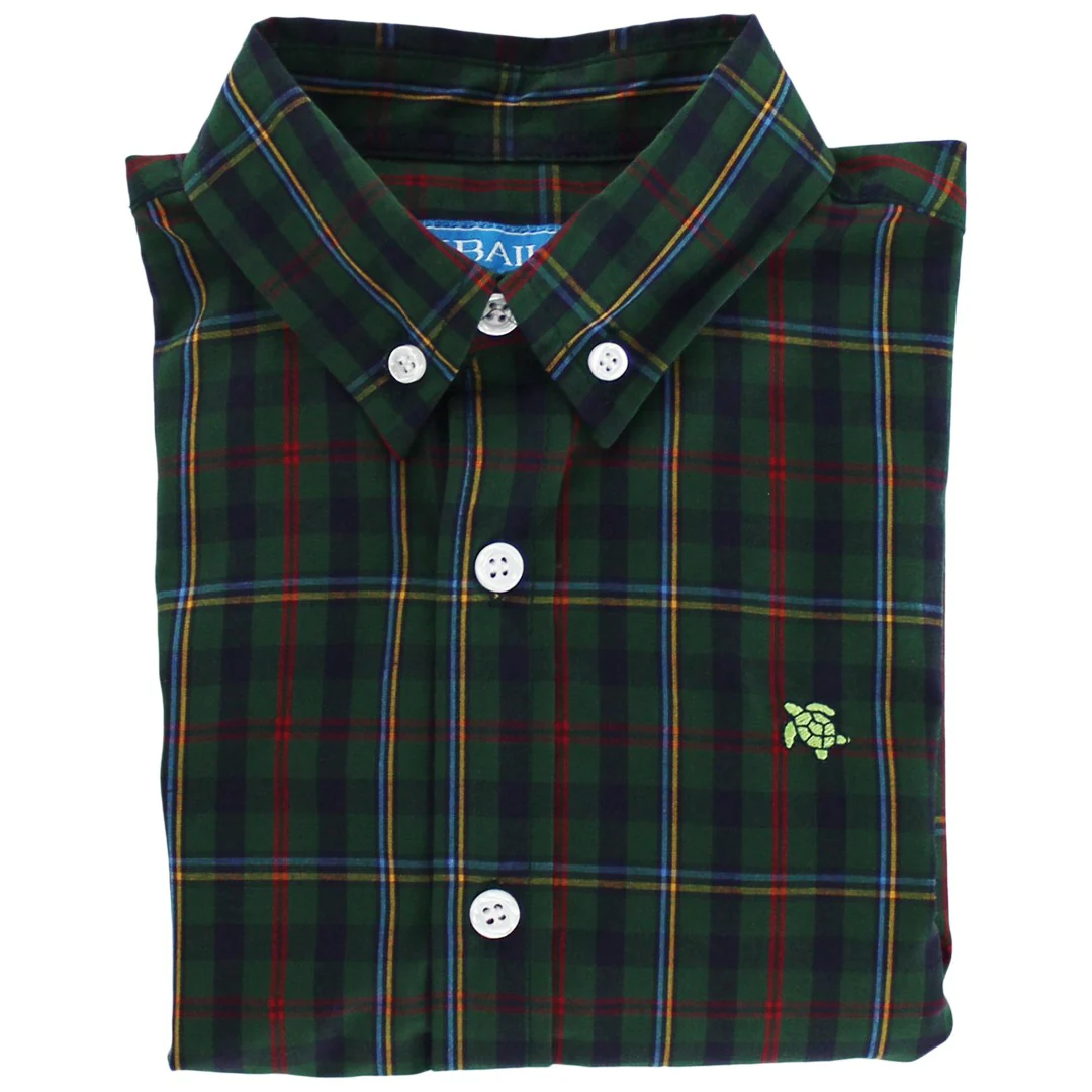Roscoe Button Down Dress Shirt - Watson Holiday Plaid