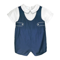 Shortall with Pintucks and Side Tabs-Navy